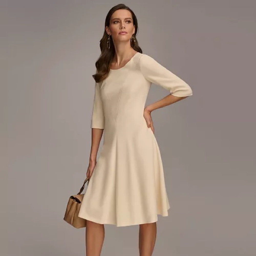 TIMELESS CLASSIC 
DONNA KARAN
NWT Women's Structured A-Line Dress Size 14
